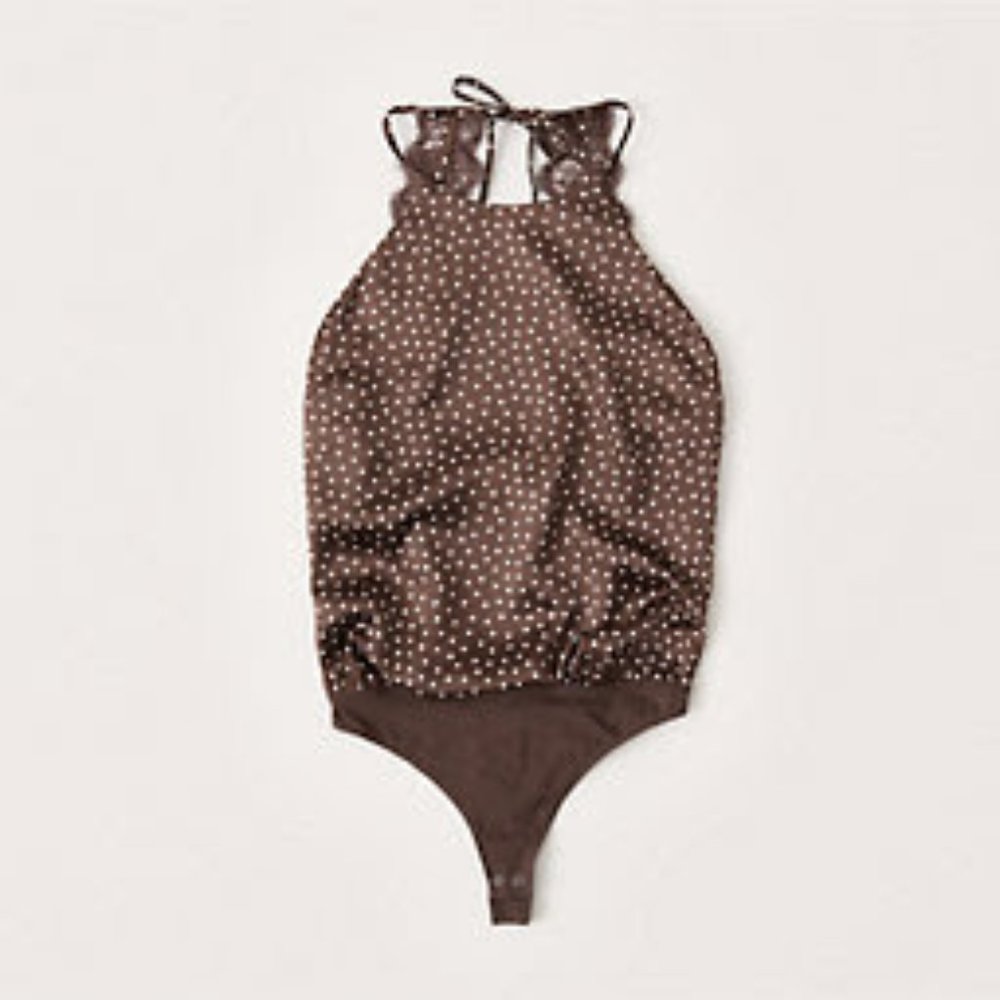 Satin Lace-Back Bodysuit